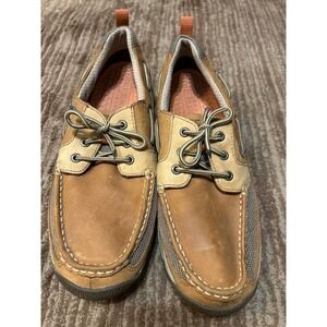 Sperry STS10577 Waterproof Boat Shoes Leather‎ Casual Loafers Brown Size 10M
